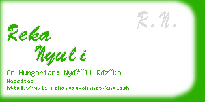 reka nyuli business card